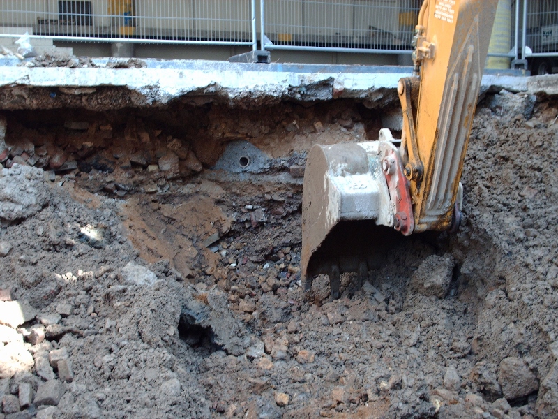 Soil removal from old petrol station